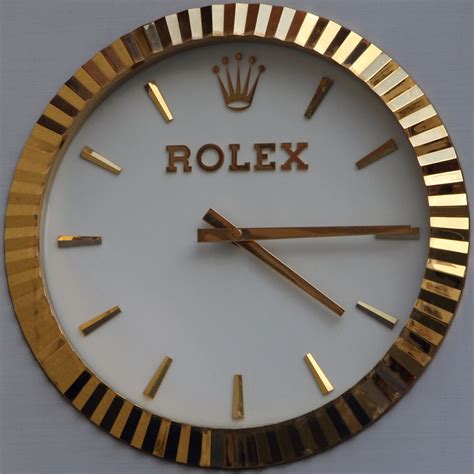 fake rolex dealer clocks|original rolex wall clock.